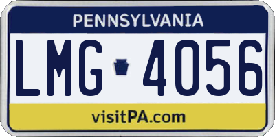 PA license plate LMG4056