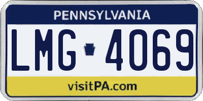 PA license plate LMG4069