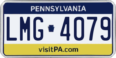 PA license plate LMG4079