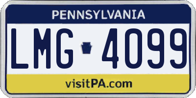 PA license plate LMG4099