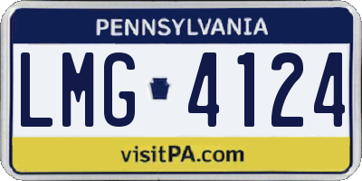 PA license plate LMG4124