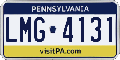 PA license plate LMG4131