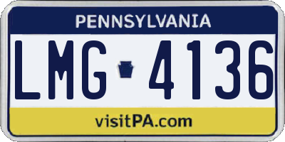 PA license plate LMG4136