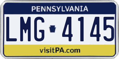 PA license plate LMG4145
