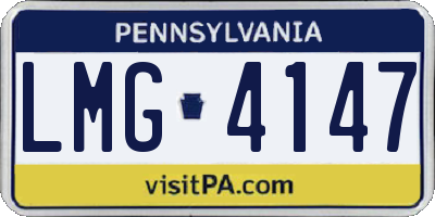 PA license plate LMG4147