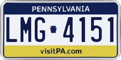 PA license plate LMG4151