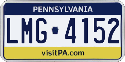 PA license plate LMG4152