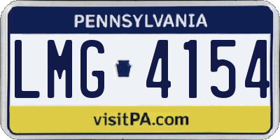 PA license plate LMG4154