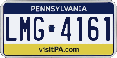 PA license plate LMG4161