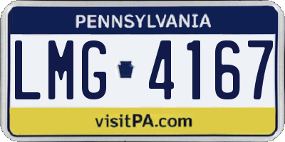 PA license plate LMG4167