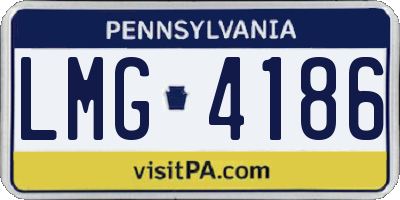 PA license plate LMG4186