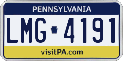 PA license plate LMG4191