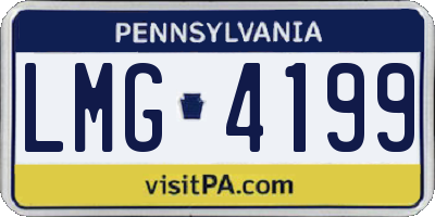 PA license plate LMG4199