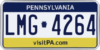PA license plate LMG4264