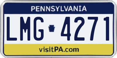 PA license plate LMG4271