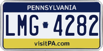 PA license plate LMG4282