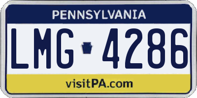 PA license plate LMG4286