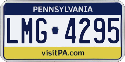 PA license plate LMG4295