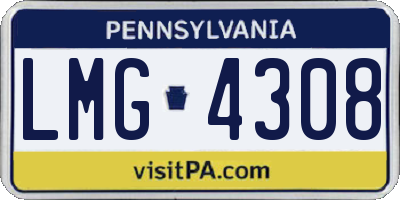 PA license plate LMG4308