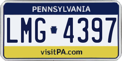 PA license plate LMG4397