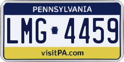 PA license plate LMG4459