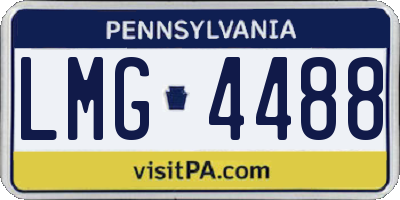 PA license plate LMG4488