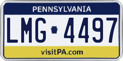 PA license plate LMG4497