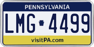 PA license plate LMG4499