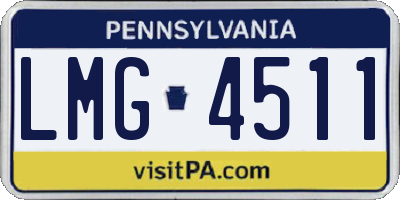 PA license plate LMG4511