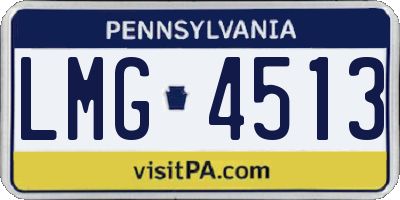 PA license plate LMG4513