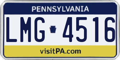 PA license plate LMG4516