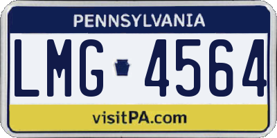 PA license plate LMG4564