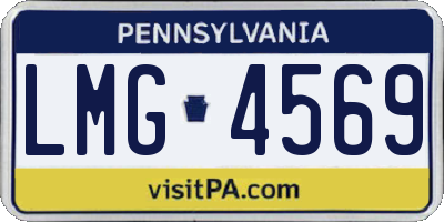 PA license plate LMG4569