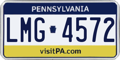 PA license plate LMG4572