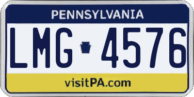 PA license plate LMG4576