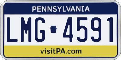 PA license plate LMG4591