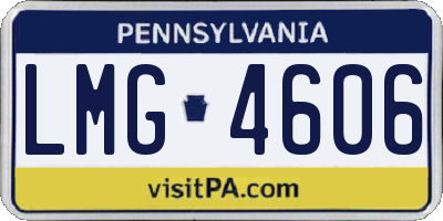 PA license plate LMG4606
