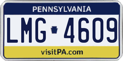 PA license plate LMG4609