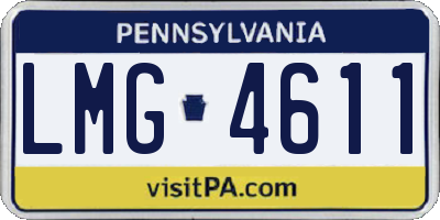 PA license plate LMG4611