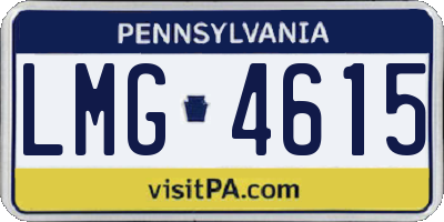 PA license plate LMG4615