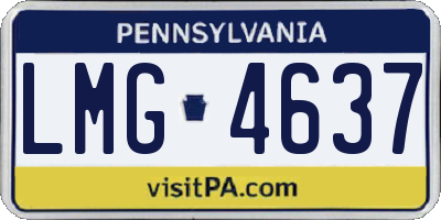 PA license plate LMG4637