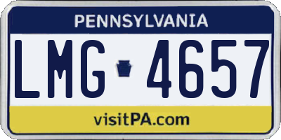 PA license plate LMG4657