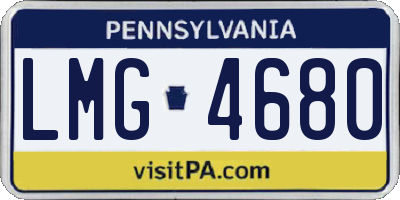 PA license plate LMG4680