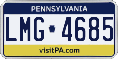 PA license plate LMG4685