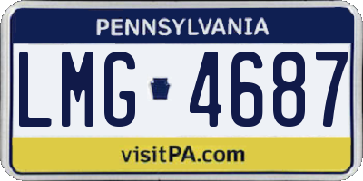 PA license plate LMG4687
