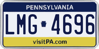 PA license plate LMG4696