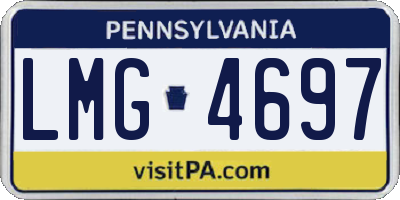 PA license plate LMG4697