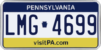 PA license plate LMG4699