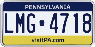 PA license plate LMG4718