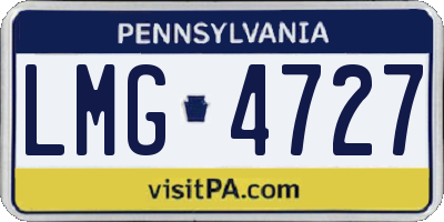 PA license plate LMG4727